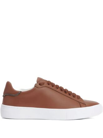 Fabiana Filippi Sneakers in pelle con lacci - Marrone