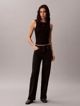 Calvin Klein Jeans Calvin Klein Womens High Rise Loose Jeans - Black - 24W x 31L