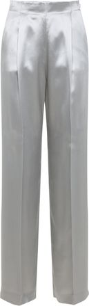 Alberta Ferretti Alberta Ferretti Womens Viscose Pants - Light Grey - Size EU 38 (Womens)