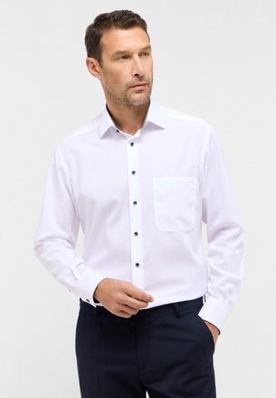 Eterna Langarmhemd ETERNA COMFORT FIT, Herren, Gr. 47, Normalgr&ouml;ssen, wei&szlig;, Popeline, 100% Baumwolle, normal, Manschette, Hemden Langarmhemd, NON IRON (b&uuml;gel