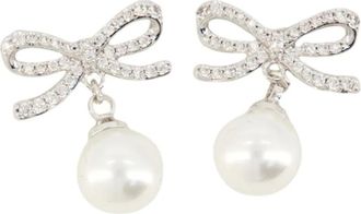 Self Portrait Oorbellen met strikdetail - Zilver