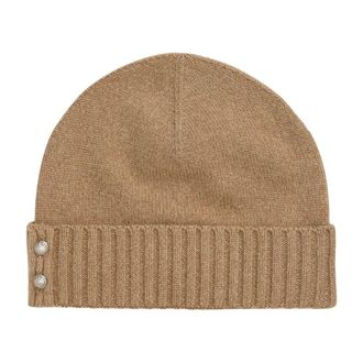 Ralph Lauren Beanies, female, Beige, Size: ONE SIZE Crest Knit Beanie