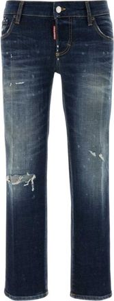Dsquared2 Stretch Denim Jeans - Dames - Regular Fit Jeans - Blauw - S - Denim - Jeans