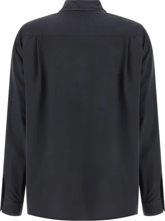 Max Mara Womens Gray Silk Blouse