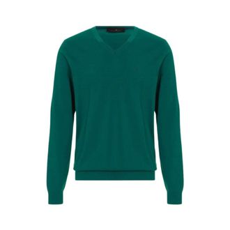 Carolina Herrera Gassed Cotton V-Neck Sweater - Heren - Truien - Groen - Maat: L Katoen