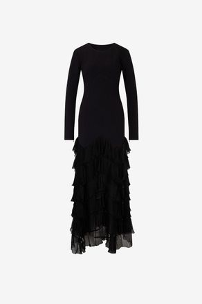 Twinset Langes Kleid mit Stufenvolants