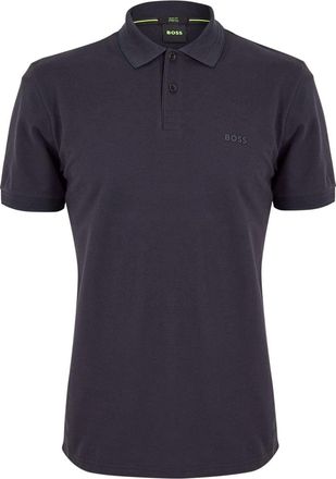 HUGO BOSS Mens Hbg Paul Polo Contrast Striped Trim Shirt in.Dark Blue - Size Medium