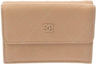 Chanel Beige Wallet (Tri-Fold) (Pre-Owned)