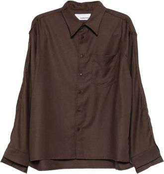 Costumein Overhemd met opgestikte zak - Bruin