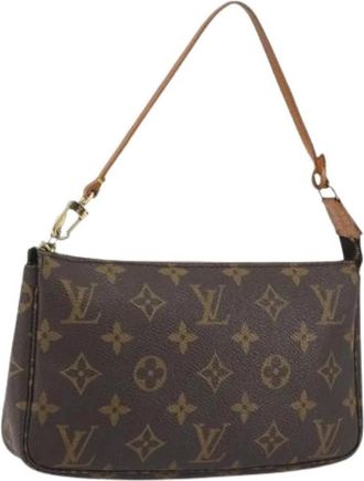 Louis Vuitton Pre-owned Pouch - Dames - Vintage Clutch - Bruin - ONE Size - Leer - Vintage