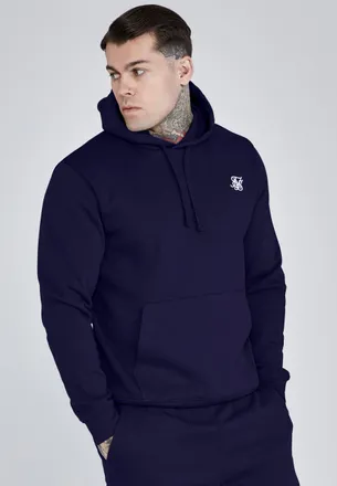 Siksilk Hombre Azul Marino Essentials Sudadera con Capucha XXL