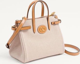 Valentino Garavani Borsa Shopping Piccola Valentino Garavani Antibes In Canvas Donna NATURALE UNI