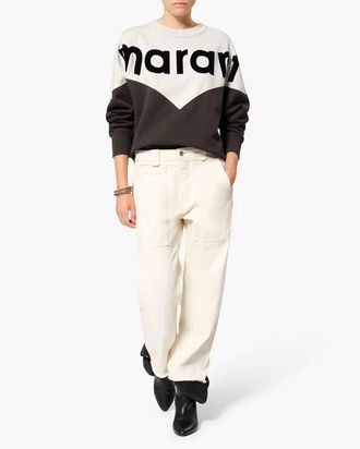Isabel Marant Houston Sweatshirt In Fade Black