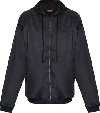 Diesel Felpa con cappuccio e zip - Nero