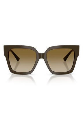 Jimmy Choo London 54mm Gradient Square Sunglasses in Caper Green /Brown Gradient at Nordstrom