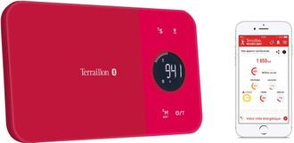 Terraillon B&aacute;scula De Cocina Electr&oacute;nica 5kg-1g Roja Con Bluetooth - Nutritab Cranberry Terraillon