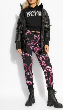 Versace Jeans Couture Sweatshirt With Logo, Womens, Black