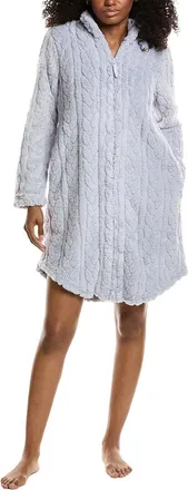 Ellen Tracy Plush Short Zip Robe