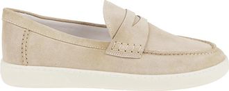 Hogan Schoenen, Heren, Beige, 42 EU, Leer, Stijlvolle Loafers voor een Coole Look