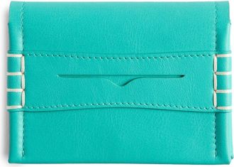 J.W.Anderson Loafer Leather Bifold Card Holder in Turquoise at Nordstrom