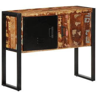 Berkfield Home Console Cabinet Multicolour 90x35x75 cm Solid Wood Reclaimed | Size: 90 x 35 x 75 cm