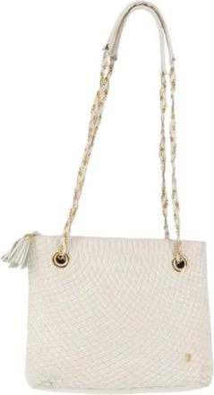 Bally Pre-owned Shoulder Bags, female, White, Size: ONE SIZE Pre-owned Leather handbags