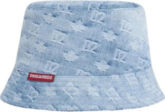 Dsquared2 D2 Monogram Bucket Hat - male - Dsquared2 - Accessories - Blue - ONE SIZE - Accessories