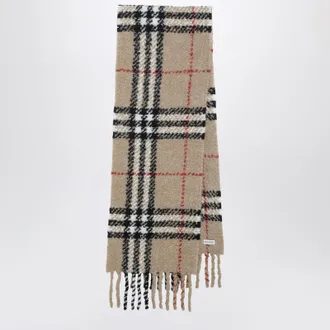 Burberry Check-pattern scarf in wool and alpaca