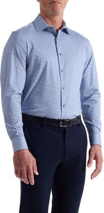 Bugatchi James OoohCotton Herringbone Button-Up Shirt in Ice at Nordstrom, Size Xx-Large