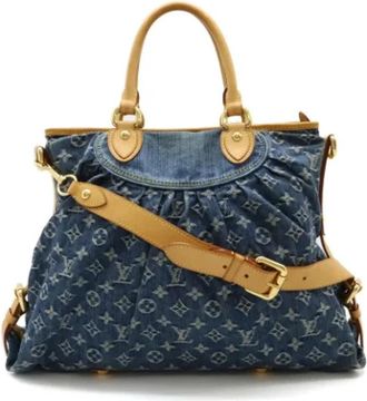 Louis Vuitton Pre-owned Denim louis-vuitton-bags - Dames - Vintage Handtas - Blauw - ONE Size - Denim - Vintage