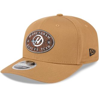 New Era Haas F1 Team, Official 2025 Merchandise, Austin USA GP Special Edition, Team Baseball Cap, 2025 Tan