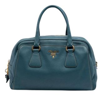 Prada Pre-owned Handbags, female, Blue, Size: ONE SIZE Pre-owned Vintage Satchel