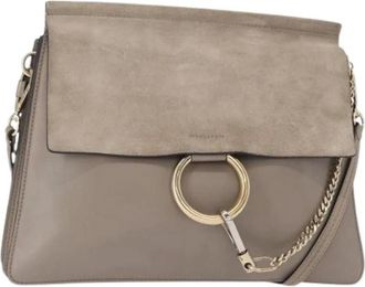 Chlo&eacute; Pre-owned Cross Body Bags, female, Beige, Size: ONE SIZE Pre-owned Faye Shoulder Bag