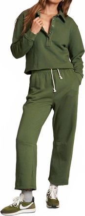 perfectwhitetee Fallon Barrel Sweatpant In Green