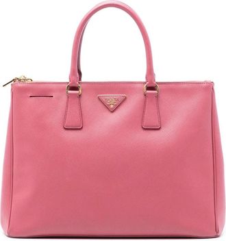 Prada Pre-owned Handbags, female, Pink, Size: ONE SIZE Pre-owned Leather Tote Bag
