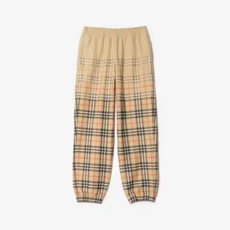Burberry Gradient Check Cotton Jogging Pants