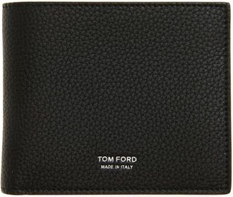 Tom Ford T-Line Soft Grain Leather Bifold Wallet in 1N001 Black at Nordstrom
