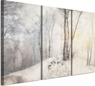 OEM Cuadro Sobre Lienzo Italiano De 90 X 60 Cm, Tr&iacute;ptico - Estilo Cl&aacute;sico - Naturaleza Cuadro Sobre Lienzo Italiano De 120 X 80 Cm, Tr&iacute;ptico - Estilo Cl&aacute;s