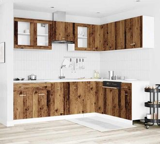 vidaXL Conjunto De Armarios De Cocina De 11 Piezas lyon De Madera De Ingenier&iacute;a De Madera Vieja Vidaxl