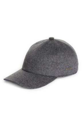 Ermenegildo Zegna Cashmere Baseball Cap in Grey at Nordstrom, Size Medium