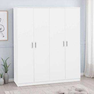 Seconique Dakotia 4 Door Wardrobe - White