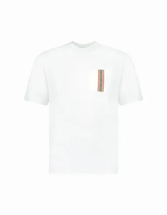 Burberry Mens Burberry Check Pocket T Shirt White - Size: 42