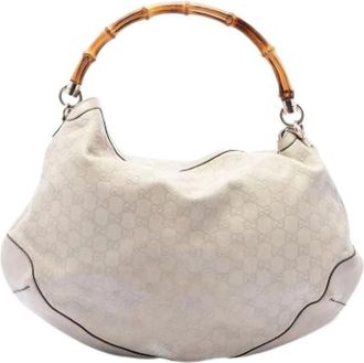 Gucci Pre-owned Peggy Satchel - Dames - Vintage Schoudertas - Beige - ONE Size - Leer - Vintage