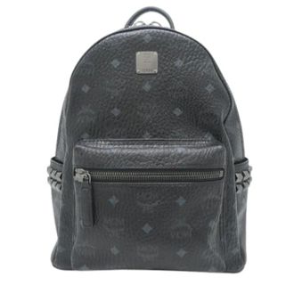 MCM Pre-owned Backpacks, female, Black, Size: ONE SIZE Pre-owned Leather Backpack