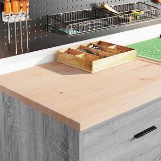 Berkfield Home Durable Garage Storage Cabinet Grey Sonoma 60x51x85 cm Solid Wood Pine | Size: 60 x 51 x 85 cm