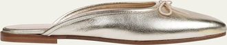 Sophique Poesia Metallic Leather Ballerina Mules