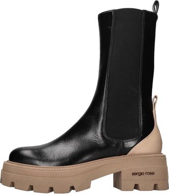 Sergio Rossi Milla Chelsea Boots - Dames - Chelseaboots - Zwart - 40 EU - Leer - Schoenen
