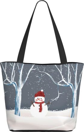 AOOEDM Winter Snowman (2) Ladies Shopping Bag 13x11x7in.The Perfect ValentineS Day Gift.It Is The Best ValentineS Day Gift For Mom, Daughter, Wife,Etc
