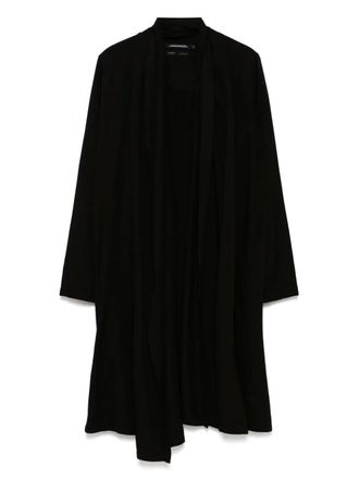 Julius front open coat - men - Rayon/Cotton - 4 - Black