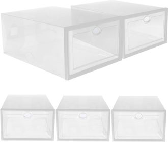 OEM Caja De Almacenamiento Para Zapatos - Transparente - Apilable - Para Zapatos Deportivos Y Diarios - 5 Unidades